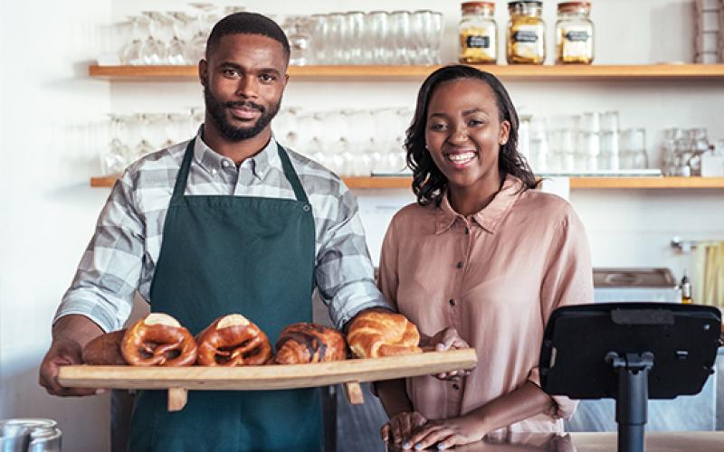 Black small business couple